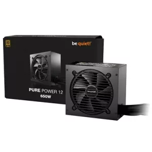 be quiet! 650W PURE POWER 12, 80 PLUS Gold, ATX 3.1 compliant and PCIe 5.1 compatible,10-year manufacturer's warranty