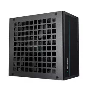 DeepCool PF600 600W PSU, 120mm Silent Hydraulic Bearing Fan, 80 PLUS White, Non Modular, UK Plug, Flat Black Cables, Efficient & Affordable