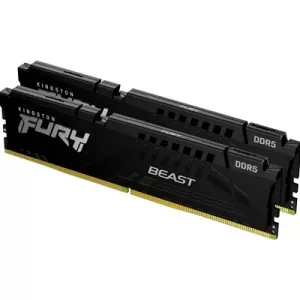 Kingston FURY Beast KF556C36BBEK2-64 64GB (2x 32GB) DIMM System Memory, 5600MHz, DDR5, CL36, Black, Intel XMP, AMD EXPO