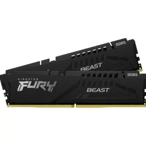 Kingston FURY Beast KF560C36BBEK2-64 64GB (2x 32GB) DIMM System Memory, 6000MHz, DDR5, CL36, Black, Intel XMP, AMD EXPO