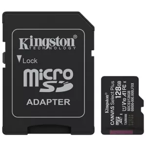 Kingston Canvas Select 128GB Micro SD UHS-I Flash Card with Adapter