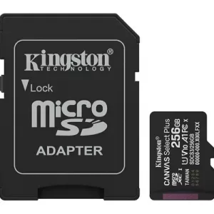 Kingston Canvas Select Plus 256GB Micro SD  Claad 10 UHS-I Flash Card, Lifetime Warranty