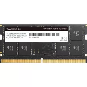 Team Elite TED516G5600C46A-S01 16GB (1x 16GB) SODIMM System Memory, 5600MHz, DDR5, CL46