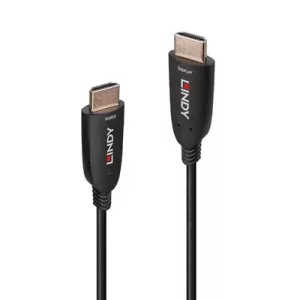 Lindy 38510 10m HDMI (M) 2.1 Anthra Line 7680x4320@60Hz / 3840x2160@120Hz Fibre Optic Hybrid Cable - Black