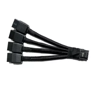 Replacement 12VHPWR 12+4Pin PCIE 5.0 to 4x8Pin (6+2P) Power Cable 10cm Braided