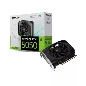 PNY NVIDIA GeForce RTX 5050 8GB GDDR6 Graphics Card, 2560 CUDACores, 2317 MHz Core Clock, Single Fan, 3x DisplayPorts / 1x HDMI Port