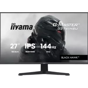 iiyama G-Master Black Hawk gaming monitor G2741HSU-B1 27" Black, IPS, Ultra Slim Bezel, Full HD, 144Hz, 1ms, FreeSync, HDMI, Display Port, USB Hub