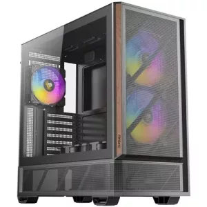 Antec P30 ARGB Mid-Tower Gaming Case, High-Airflow Design, Tempered Glass Side Panel, USB-C 10 Gb/s, Pre-Installed ARGB Fans (Black)