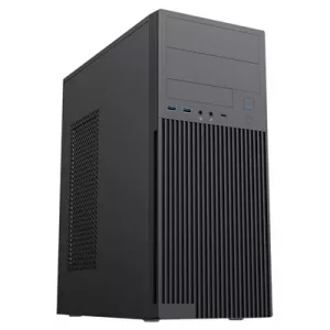 CiT Academy Mid-Tower Office PC Case With USB Type C and 80mm Rear Black Fan and 500W Power Supply Included