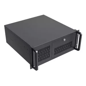 CiT 4U Rackmount Server Case 500mm, Heavy-Duty Industrial Chassis with Lockable Front Door, Supports ATX/mATX, 8x Internal HDD Bays for Massive Storage, Black