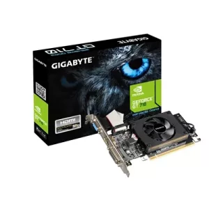 Gigabyte NVIDIA GeForce GT 710 2GB DDR3 Low Profile Graphics Card, 954 MHz Core Clock, Single Fan, 1x DVI-D / 1x D-Sub / 1x HDMI Ports