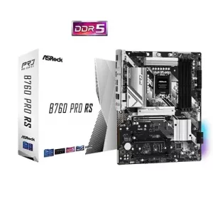 ASRock B760 PRO RS Intel 1700 Socket Motherboard, ATX, 4x DDR5 Slots, 3x M.2 Socket, Fitted I/O Shield, 2.5GbE LAN, 1x DisplayPort / 1x HDMI Port