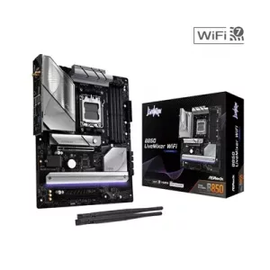 ASRock B850 LiveMixer WiFi AMD AM5 Socket Motherboard, ATX, 4x DDR5 Slots, 3x M.2 Sockets, Fitted I/O Shield, 2.5GbE LAN, Wi-Fi 7, 1x DisplayPort / 1x HDMI Port