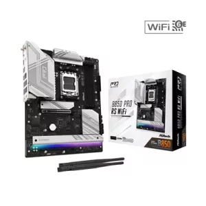 ASRock B850 Pro RS AMD AM5 Socket Motherboard, ATX, 4x DDR5 Slots, 4x M.2 Sockets, Fitted I/O Shield, 2.5GbE LAN, Wi-Fi 6E, 1x HDMI Port / 1x USB-C