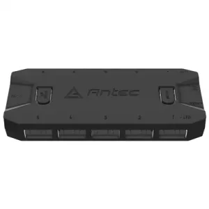 Antec ARGB & Fan Controller - 5 PWM Fan Ports, 5 ARGB LED Ports, SATA Power, Compact Design, 2-Year Warranty