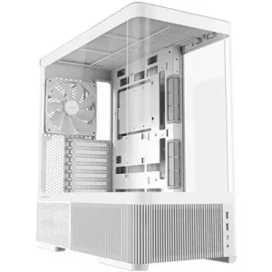 ANTEC Constellation C6 AirAntec Mid-Tower Gaming PC Case - 2 x 120mm PWN Reverse fans, 1 x 140 PWN fan at rear, Curved Glass Desgin with 3-sided Tempered Glas, ATX/Micro-ATX/ITX - White