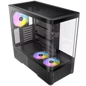 ANTEC Constellation C6 AirAntec Mid-Tower Gaming PC Case - 2 x 120mm PWN Reverse fans, 1 x 140 PWN fan at rear, Curved Glass Desgin with 3-sided Tempered Glas, ATX/Micro-ATX/ITX - White