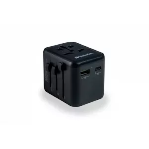 Verbatim  (49544) UTA-02 Universal Travel Adapter with 1 x USB-C PD 20W / 1 x USB-A QC 3.0