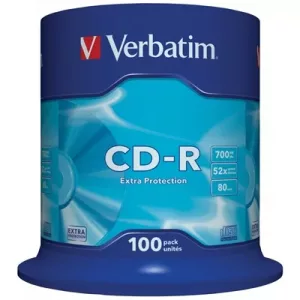 Verbatim (43411) CD-R 52X 700MB 100 Pack Spindle Datalife Plus