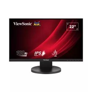 Viewsonic VG Series VG2208A LED Monitor 22 Inch With USB Hub, 1920 x 1080, Full HD Black, 100Hz, 5ms, HDMI, DisplayPort