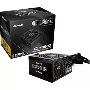 ASRock CL-850G 850W ATX Power Supply Unit, 80 PLUS GOLD Certified, 120mm Golf-Blade Fan, High Efficiency PSU