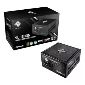 ASRock Steel Legend SL-1000G 1000W ATX Power Supply Unit, 80 Plus Gold Certified, 120mm Silent Cooling Fan, High Efficiency PSU