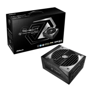 ASRock TC-1650T, 1600W ATX Power Supply Unit, 80 PLUS TITANIUM Certified. 135mm Striped Axial FDB Fan, High Efficiency PSU