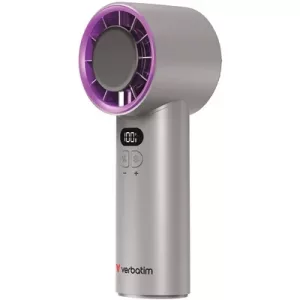 Verbatim (32342) Cool 'n' Go Ice Touch Handheld Fan - Grey/Purple