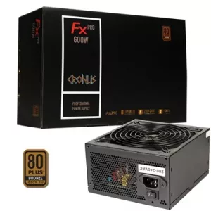 CRONUS 600ATV FX PRO 600W PSU, 140mm Silent Cooling Fan, 80 PLUS Bronze, Non Modular, Flat Black Cables, Supreme Performance