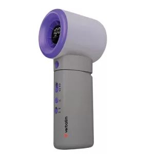 Verbatim Cool 'n' Go Aqua Breeze Handheld Fan, Portable Cooling with Refreshing Mist Spray - Grey/Purple