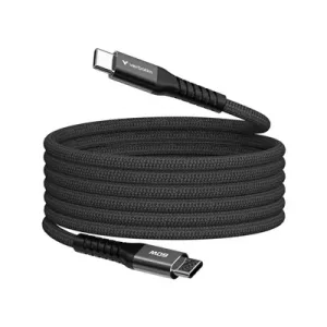 Verbatim (31859) Sync & Charge USB-C to USB-C 60W Magnetic Cable 120cm Black, Supports PD 3.0 and QC 3.0