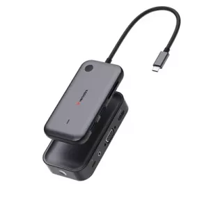 Verbatim (32146) Share My Screen USB-C Wireless Display Adapter 1080P With Hub WDA-01, Built-In Hub With 2 x USB-A Ports And SD/microSD Slots