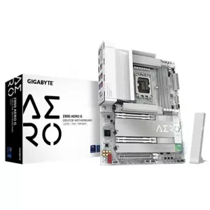 Gigabyte Z890 AERO G Intel 1851 Socket Motherboard, ATX, 4x DDR5 Slots, 5x M.2 Sockets, Fitted I/O Shield, 2x 2.5GbE LAN, Wi-Fi 7, 1x DisplayPort / 1x USB-C (USB4)